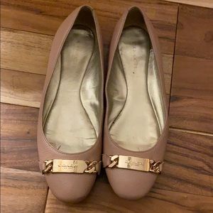 Coach Bianca warm blush pink leather flat